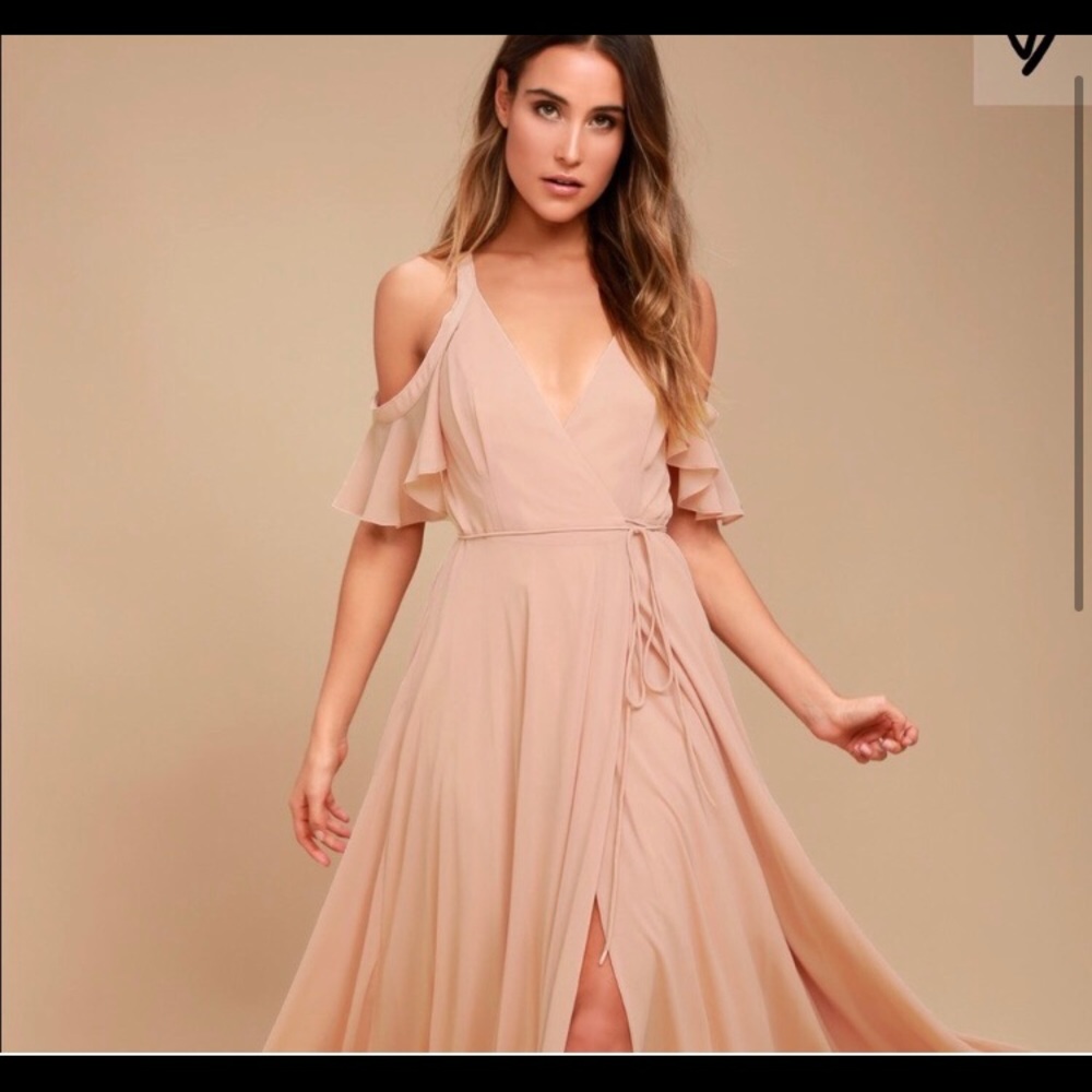 COPY - Lulus Exclusive Blush Off the shoulder wra…
